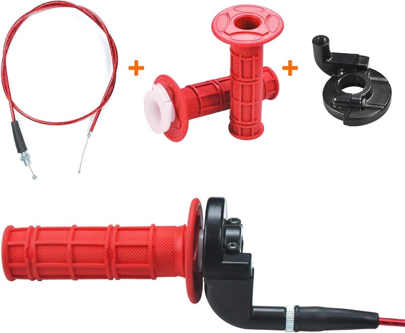 HOLATO PZ19 Carburetor Carb Air Filter Throttle Handle Grips Cable for 50cc 70cc 90cc 110cc 125cc Tao Tao GK110 Baja SSR Apollo Coolster Chinese Four Wheeler ATV Go Kart CRF50 XL70 Dirt Pit Bike Red - Image 5
